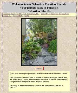 Vacation apartment in Sebastian, FL (Click to go to web site)